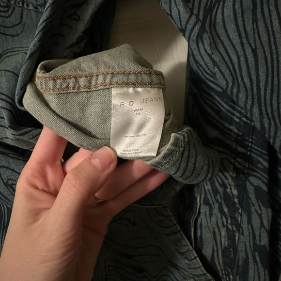 IRO Denim Printed Shirt Sz 36 - Picture 5 of 5